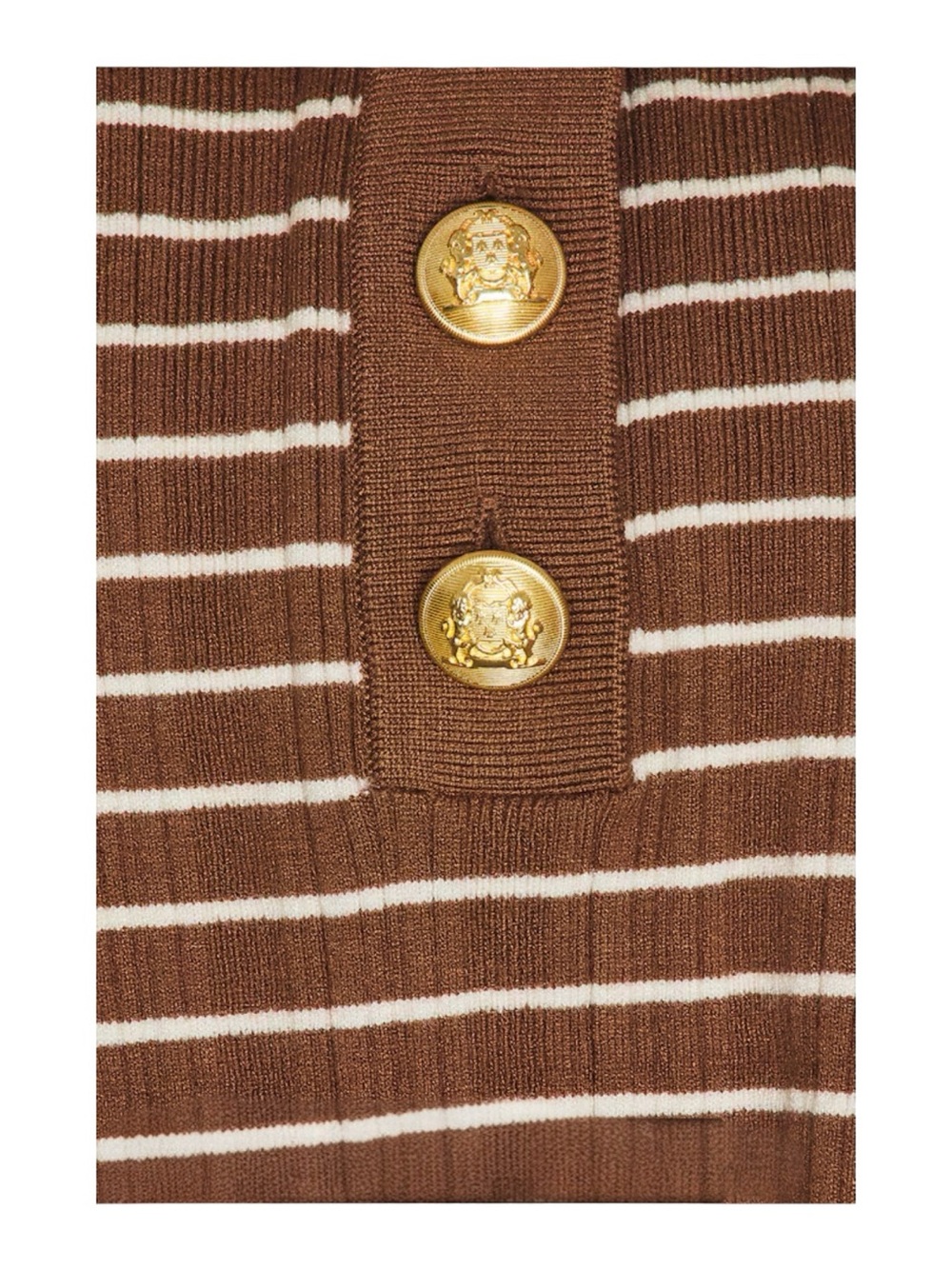 Lovers and Friends Camelia Stripe Short Sleeve Polo. - Picture 5 of 12